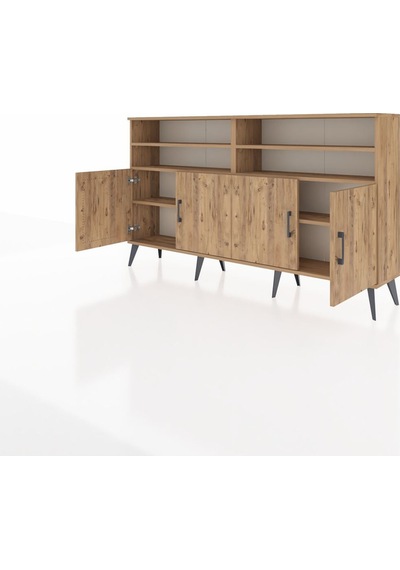 Arges Konsol 6 Raflı 4 Kapaklı 176x30x99 Çam-çam Çam-çam Arges Konsol 6 Raflı 4 Kapaklı 176x30x99 Çam-çam Çam-çam