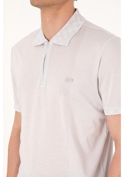 U.S. Polo Assn. Erkek Regular %100 Pamuk Polo Yaka T-shirt 2107318 Açık Gri
