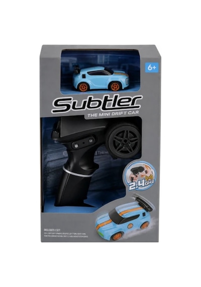 Uzaktan Kumandalı Şarjlı Mini Drift Arabası 1:64 Ölçek Işıklı Rc Model Araç Mavi