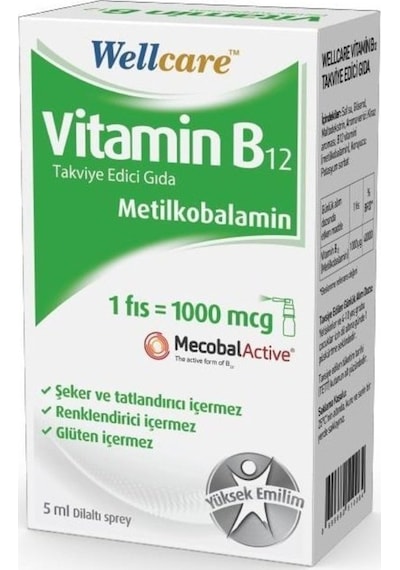 Wellcare Vitamin B12 Sprey 5 Ml