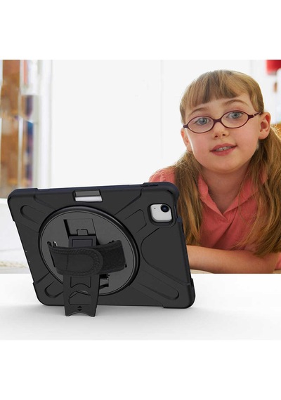 Apple Uyumlu iPad Air 11 2025 M3 A3266-a3267 İle Yüksek Korumalı Askı Kayışlı Tablet Silikon Kılıf Tablet Kılıfı