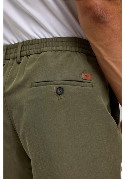 Süvari Koyu Haki Slim Armürlü Jogger Pantolon Koyu Haki