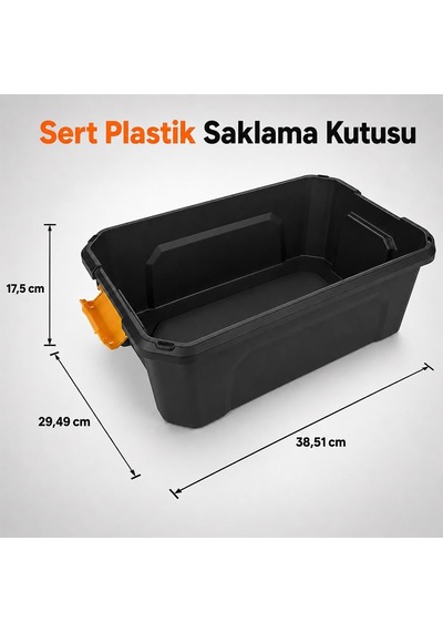 Tr 12 Litre Sert Plastik Tek Bölmeli Organizer Kutu, Ev Araba Saklama Kutusu - Ev Banyo Düzenleyici, Dolap Düzenleyic Genel