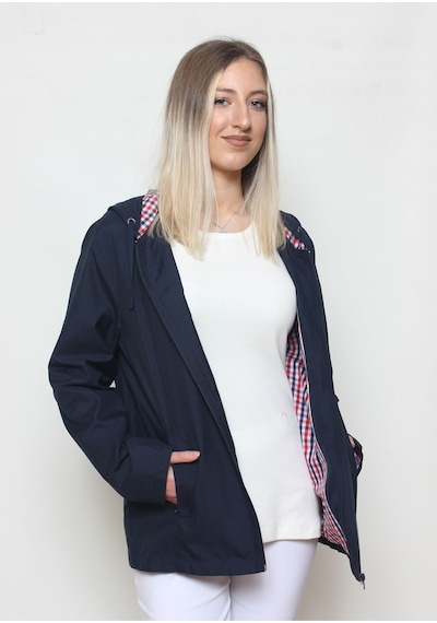 CottonCool Kadın Su Geçirmez Yağmurluk Rüzgarlık Lacivert