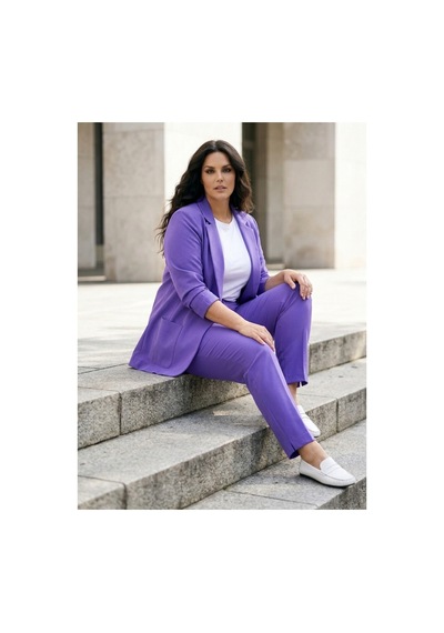 Hanezza Yeni Sarap Rengi Kadın Blazer Ceket Büyük Beden Takım Elbise Uyumlu Lila - 5553107 Lila Hanezza Yeni Sarap Rengi Kadın Blazer Ceket Büyük Beden Takım Elbise Uyumlu Lila - 5553107 Lila