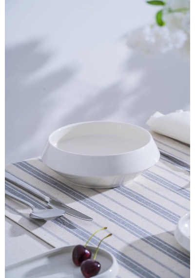 Acar Jea-07387 Rumi Beyaz Porselen 18 Cm Yuvarlak Kase 4 Adet