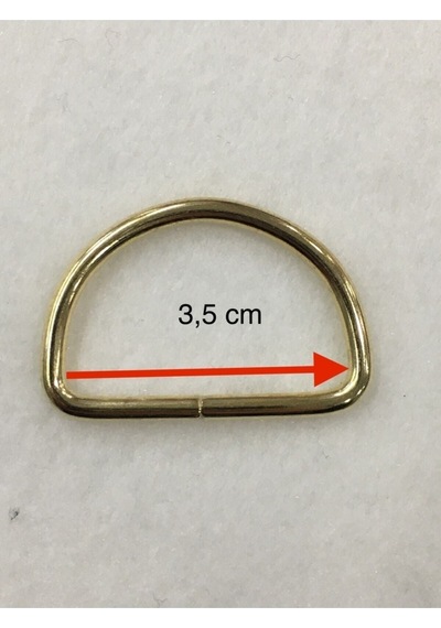 Karantuhafiye Çanta Halkası D Demir 3,5 Cm 4 Lü Set Gold Gold Çok Renkli