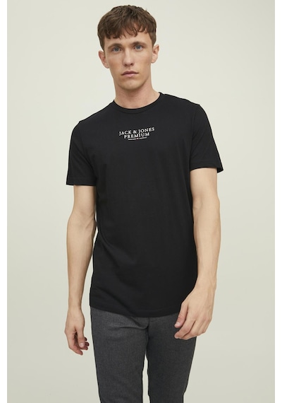 Jack & Jones Erkek T Shirt 12217167 Siyah Siyah