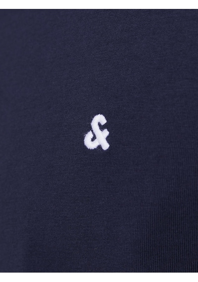 Jack & Jones Erkek Logo Nakis Islemeli Tisört - Paulos - 12245087 Navy Blazer