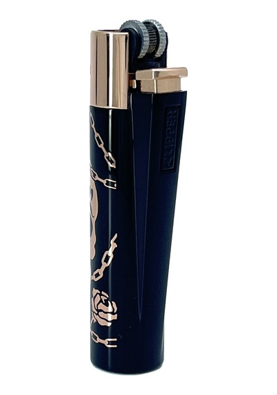 Clipper Deadly Chains Serisi Metal Çakmak - Rose Gold Siyah