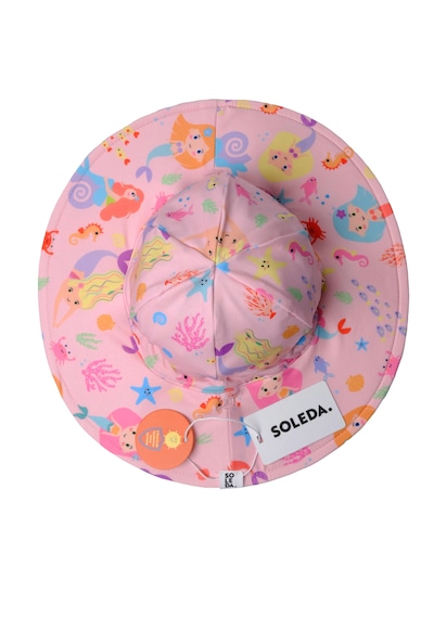 Soleda Uv Korumalı Çift Taraflı Ayarlanabilir Bebek Çocuk Şapkası Mermaid Magic Pembe