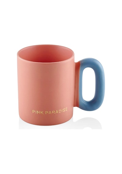 The Mia Makaron Porselen Kupa Pembe 330 Ml