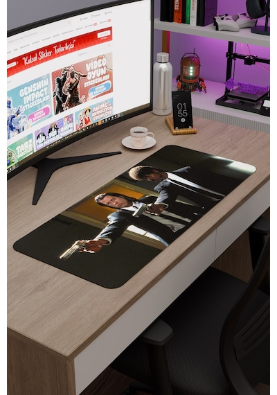 Pulp Fiction Ucuz Roman Tarantino V2 70x30 Xl Gaming Kauçuk Kaymaz Taban Mouse Pad Fare Altlığı