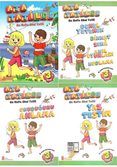 3.sınıftan 4.sınıfa Geçenler İçin Ata Tatilde Seti 4 Kitap