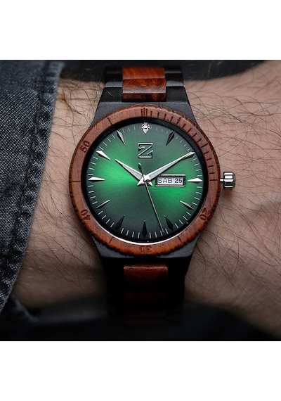Zebrino Zbr-al-bl Alloy-blossom Ahşap Erkek Kol Saati 41 Mm