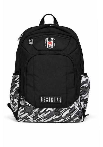 Beşiktaş Lisanslı Çok Bölmeli Sırt Çantası - Su İtici Kumaşlı Desenli Laptop Okul Çantası Siyah - Beyaz - Gri Beşiktaş Lisanslı Çok Bölmeli Sırt Çantası - Su İtici Kumaşlı Desenli Laptop Okul Çantası Siyah - Beyaz - Gri