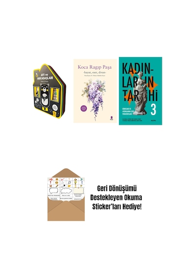 Ayı Ve Arkadaşları Keçe Kitap + Koca Râgıp Paşa + Kadınların Tarihi 3 Ciltli + Okuma Sticker'ları