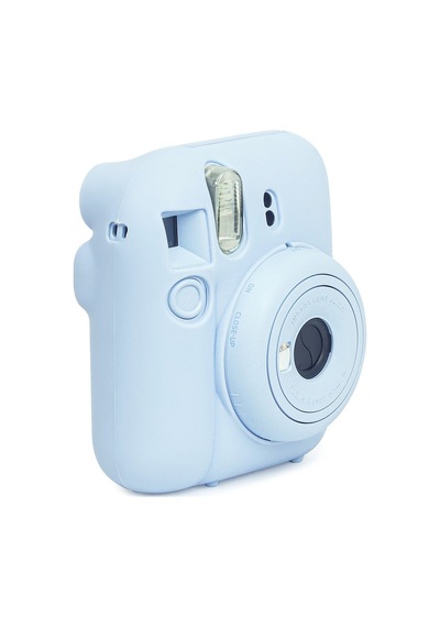 Fujifilm Instax Mini 12 Fotoğraf Makinesi + 20'li Film + Kıskaçlı Resim Standı + Silikon Kılıf Seti Mavi