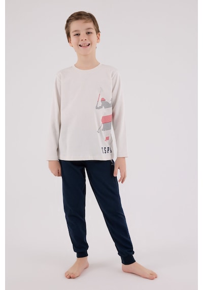 U.S. Polo Assn. U.s. Polo Assn Erkek Çocuk Gri Pijama Takımı Us2226-c-v1