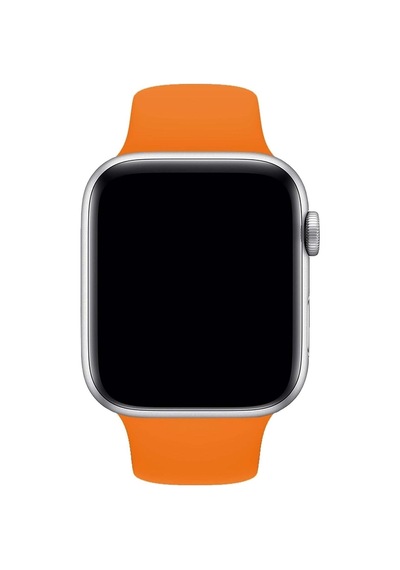 Apple Watch 6/7/8/9/10/se/ultra/ultra 2 44/45/49mm İle Uyumlu Silikon Spor Kayış, Açık Turuncu