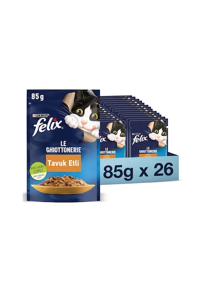 Purina Felix Pouch Tavuklu Yetişkin Kedi Maması 26 x 85 G