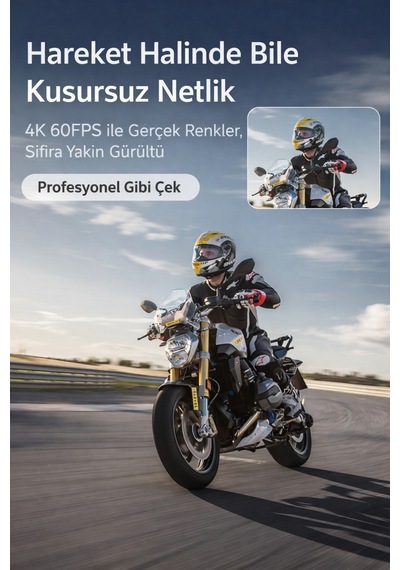 Kuryelere Motorsiklet Özel 4k 60fps Aksiyon Kamerası Tüm Herşeyi Akıcı Ve Dikey Çekim Uyumlu 4k 60 Fps 4k 60 Fps