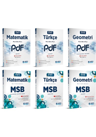 Eğitim Vadisi Tyt Matematik + Türkçe + Geometri Pdf + Msb Seti 6 Kitap 2023