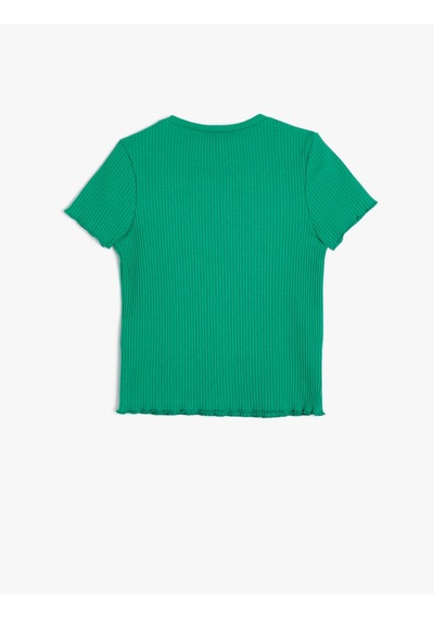 Koton Crop Tişört Kısa Kollu Baskılı Bisiklet Yaka Dokulu Yeşil 4skg10419ak Yeşil Koton Crop Tişört Kısa Kollu Baskılı Bisiklet Yaka Dokulu Yeşil 4skg10419ak Yeşil