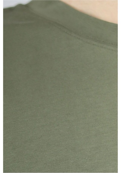 Ventov %100 Pamuk Premium Oversize Tişört Vts2602 Haki