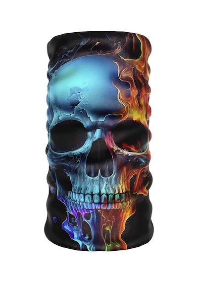 Bebo Store Skull-172 Extreme Spor Motor Kullananlara Özel Desenli Reflektörlü Buf Boyunluk Bandana Balaklava