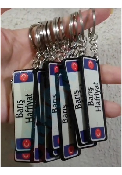 Kara Bilişim Plaka Anahtarlık Ahşap