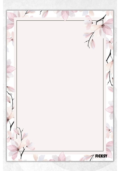 A5 Çiçek Bloknot Çizgisiz Defter - 50 Yaprak - Memopad - Notepad - Not Defteri - Not Kağıdı - 1145 Çok Renkli