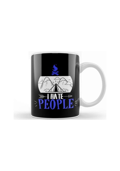 Funny I Hate People Camping Pun Introvert Camper Kupa Bardak Porselen Karışık