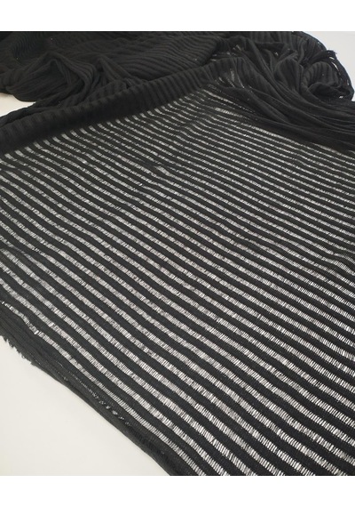 Siyah Renkte Örme Kumaş 140x235cm-11168