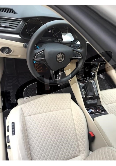Skoda Super B 2015-2020 Araç Içi Koruma Havuzlu Paspas Kokusuz