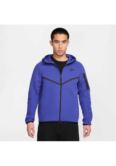 Tech Fleece Fz Windrunner Hoodie Erkek Sweatshirt Blue Sportswear Mor