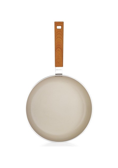 Schafer Ceramoni Seramik Tava 24 Cm Cam Kapaklı Krem Krem