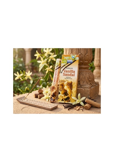 Darshan Vanilla Sandal Vanilya & Sandal Ağacı Çubuk Tütsü 20 Adet