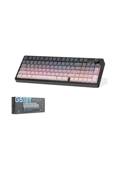 Good Pro G518yp Tri Mode Gaming Klavye Rgb Sessiz 95 Tuş Pembe