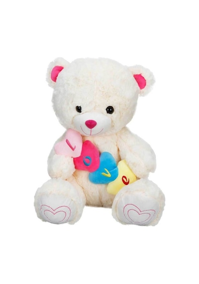 1526 Kalpli Peluş Ayı 48 Cm -nessiworld Beyaz