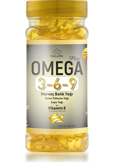 Naturlife Omega 3 6 9 Norveç Balık Yağı 200 Kapsül
