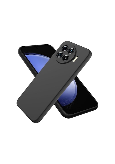Tecno Spark 20 Pro Plus Uyumlu Silikon Kılıf - Kamera Korumalı Esnek Pastel Renk Kapak - Siyah
