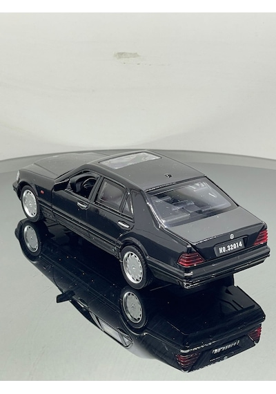 1.24 Ölçek Mercedes 500sel Metal Sesli Işıklı Oyuncak Araba - Siyah