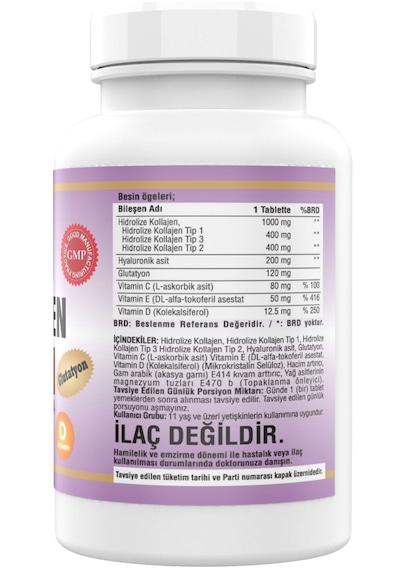 Ncs Collagen Tip 1-2-3 Kolajen 1000 Mg Glutatyon 180 Tablet Kalsi