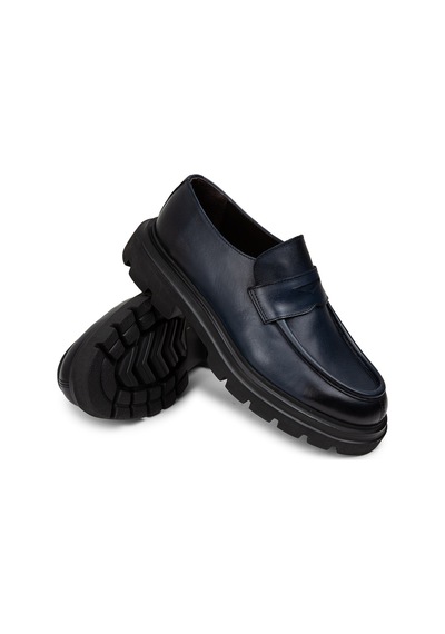 Deery Hakiki Deri Lacivert Erkek Loafer Ayakkabı - 01980mlcve01 Lacivert