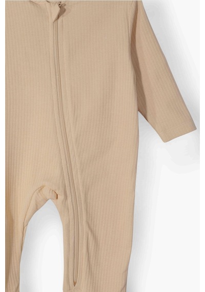 Luess Unisex Bebek Rahat Kalıp %100 Pamuklu Mevsimlik Tulum -krem 0-3 Ay 6-9 Ay Krem
