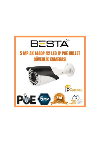 5 Mp 1440p 10 Kameralı Ip Poe Güvenlik Seti