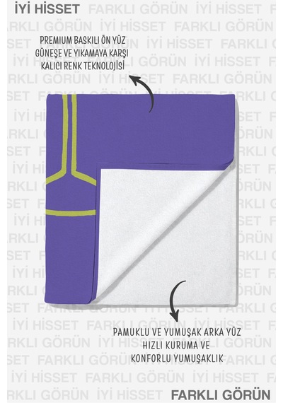Kokteyl Temalı Margarita Plaj Havlusu - Tropikal Modern Mor Hızlı Kuruyan Mikrofiber Havlu Çok Renkli