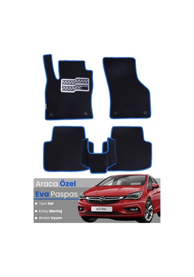 Opel Astra H Hatchback 2010-2013 Uyumlu Eva Paspas Tam Set Araca Özel,kolay Montaj,su Geçirmez 315