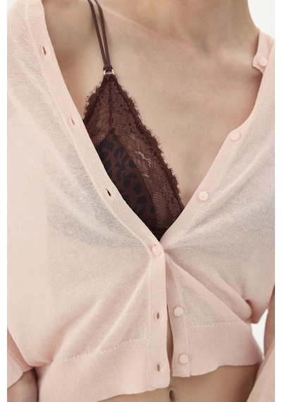 Penti Kahverengi Printed Micro Lace Triangle Sütyen Bn83